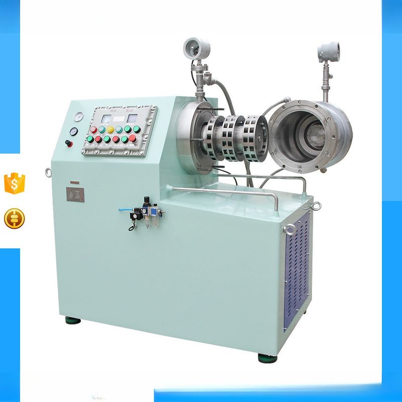 8 Liters Horizontal Turbo Type Bead Mill Machine For Wet Grinding Particle Size